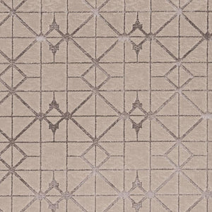 HomeRoots 3' Ivory and Brown Geometric Area Rug - Modern Design, Durable, Easy-Clean, Perfect for Any Space 7' X 10' 375030