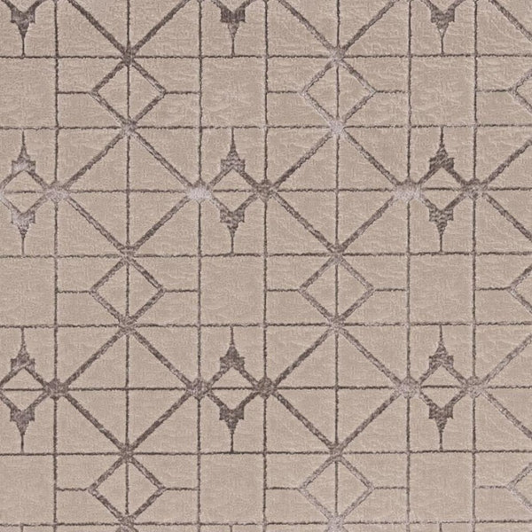 HomeRoots 3' Ivory and Brown Geometric Area Rug - Modern Design, Durable, Easy-Clean, Perfect for Any Space 8' X 11' 375031