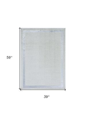 HomeRoots 3'' Gray and Ivory Area Rug – Elegant, Durable Design for Living Rooms, Bedrooms, and Entryways 3' X 5' 375033