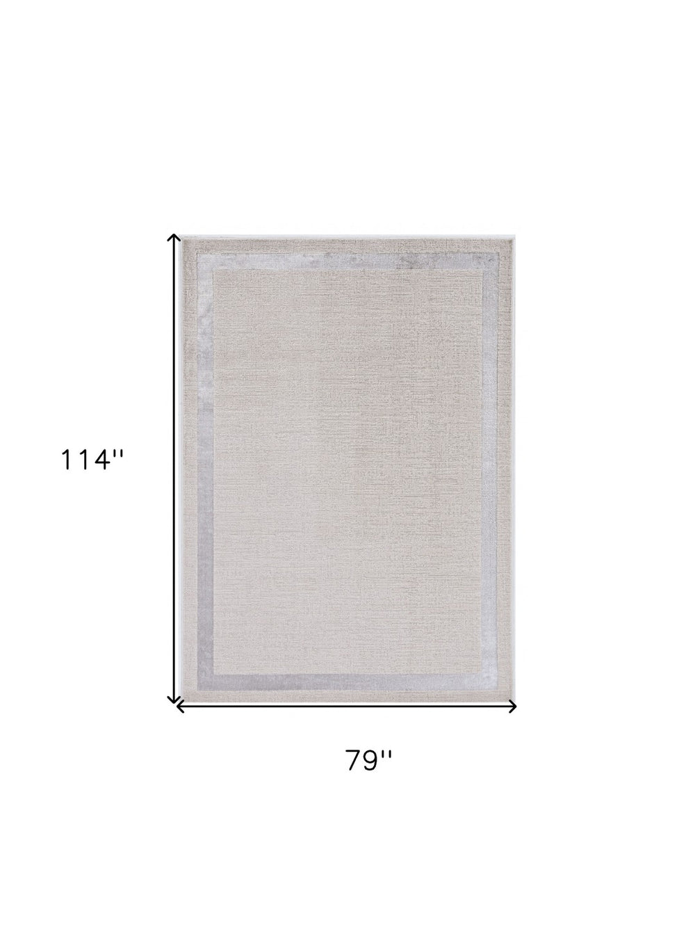 HomeRoots 7' Ivory and Silver Abstract Area Rug - Contemporary Elegance, Stain-Resistant, Easy-Care Design 7' X 10' 375035