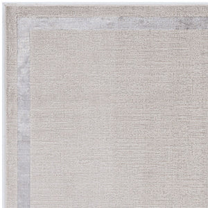 HomeRoots 7' Ivory and Silver Abstract Area Rug - Contemporary Elegance, Stain-Resistant, Easy-Care Design 7' X 10' 375035
