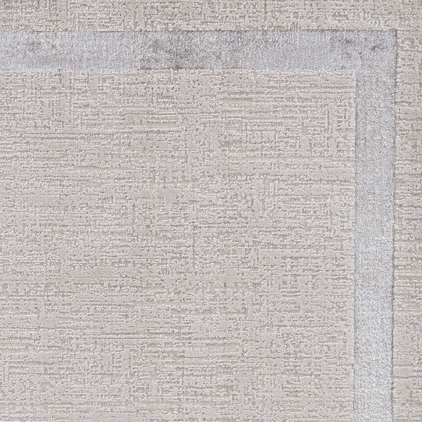 HomeRoots 7' Ivory and Silver Abstract Area Rug - Contemporary Elegance, Stain-Resistant, Easy-Care Design 8' X 11' 375036