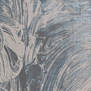 HomeRoots 3' Blue And Silver Abstract Area Rug - Modern Elegance for High-Traffic Areas, Easy Care & Durable Design 3' X 5' 375038