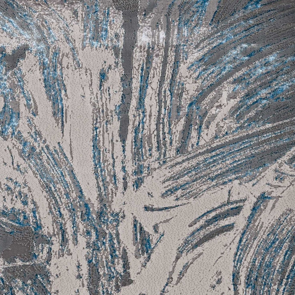 HomeRoots 10' Blue and Silver Abstract Area Rug - Modern Design, Durable Comfort for Stylish Home Décor 10' X 13' 375041