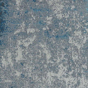 HomeRoots 3'' Blue and Silver Abstract Area Rug - Modern Design for Living Rooms, Bedrooms, and More! 5' X 8' 375043