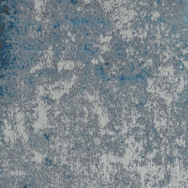 HomeRoots 3'' Blue and Silver Abstract Area Rug - Modern Design for Living Rooms, Bedrooms, and More! 5' X 8' 375043