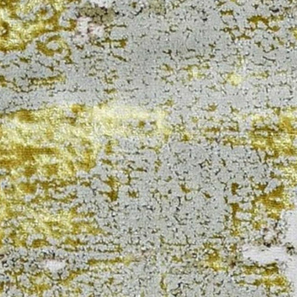 HomeRoots 5' Elegant Ivory and Gold Abstract Area Rug - Durable, Stain-Resistant Design for Modern Homes 5' X 8' 375048