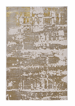 Homeroots 10' X 13' Ivory Gold Machine Woven Abstract Indoor Area Rug  Polypropylene 375051