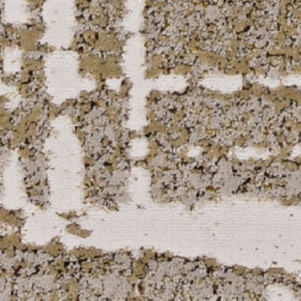 Homeroots 10' X 13' Ivory Gold Machine Woven Abstract Indoor Area Rug  Polypropylene 375051