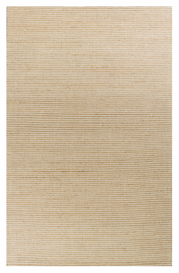 Homeroots 5' X 7' Ivory Hand Woven Jute And Wool Indoor Area Rug  Wool 375052