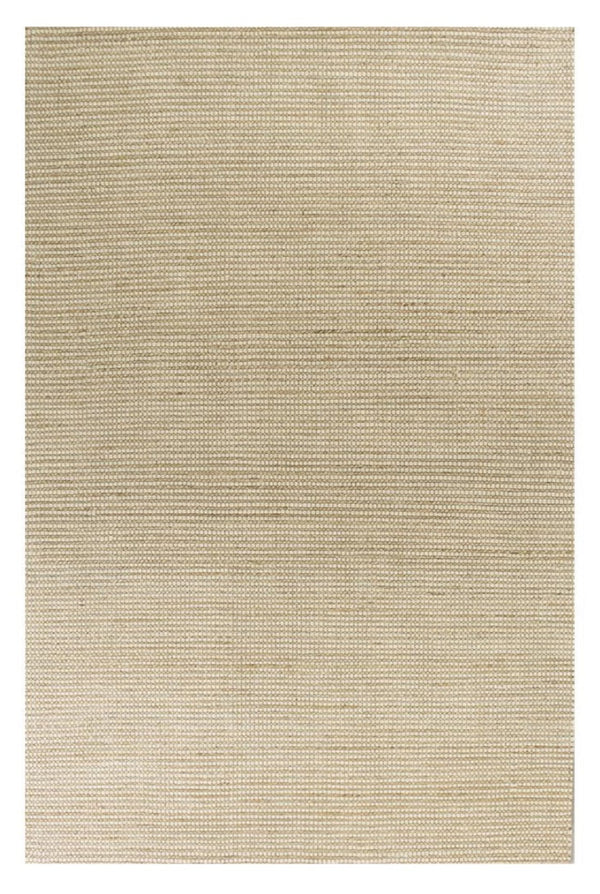 HomeRoots 8' Hand Woven Tan and Ivory Area Rug - Artisanal Charm, Soft Wool & Jute Blend for Cozy Spaces 8' X 11' 375054