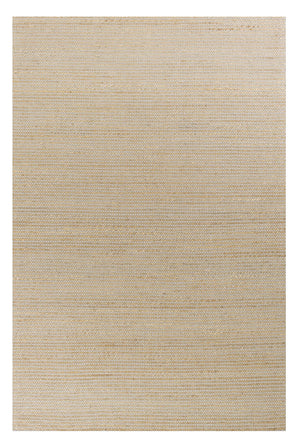 Homeroots 7' X 10' Tan And Ivory Wool Hand Woven Area Rug  Wool 375056