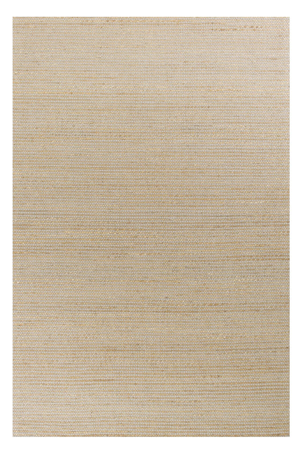 Homeroots 7' X 10' Tan And Ivory Wool Hand Woven Area Rug  Wool 375056