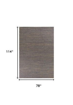 HomeRoots 5' Hand Woven Blue Wool Abstract Area Rug - Artisan Crafted, Cozy Texture, Unique Design for Homes 7' X 10' 375059