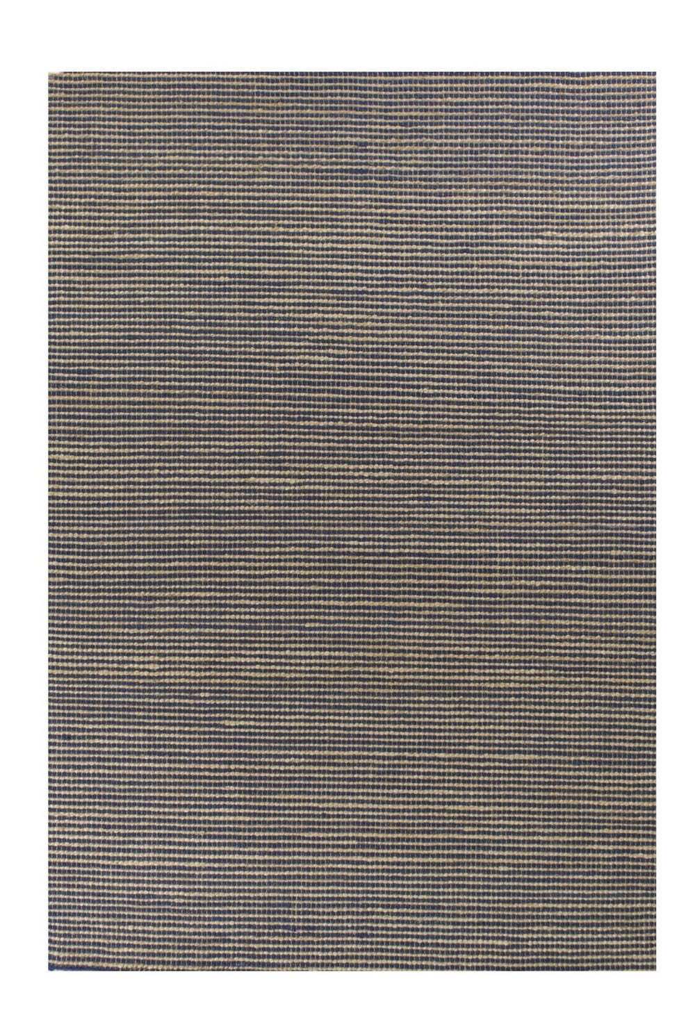 HomeRoots 8' Abstract Hand-Woven Area Rug in Blue and Beige - Premium Wool & Jute for Modern Living Spaces 8' X 11' 375060