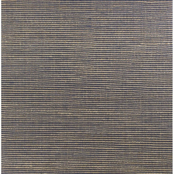 HomeRoots 8' Abstract Hand-Woven Area Rug in Blue and Beige - Premium Wool & Jute for Modern Living Spaces 8' X 11' 375060