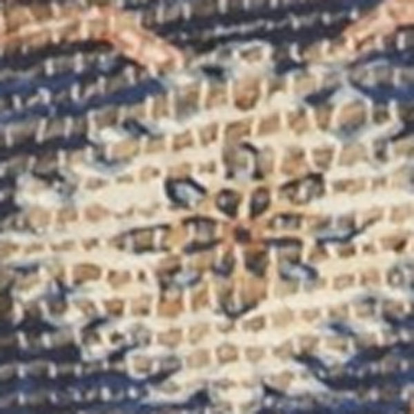 Homeroots 3' X 5' Blue Medallion Hand Woven Area Rug  Jute 375078