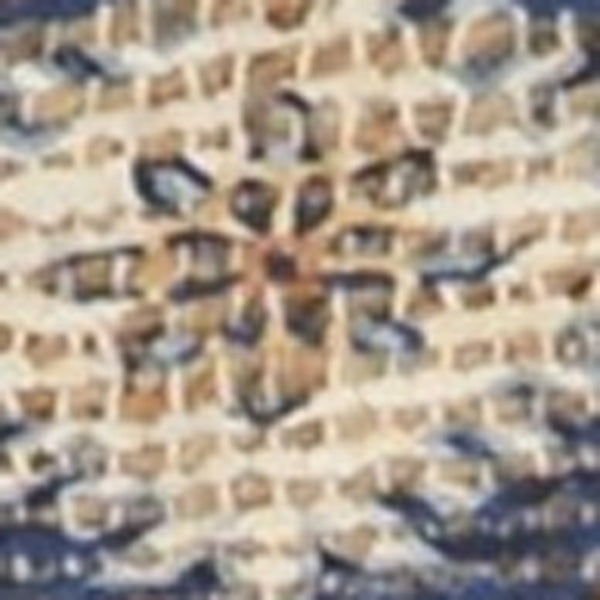 Homeroots 3' X 5' Blue Medallion Hand Woven Area Rug  Jute 375078