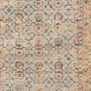 HomeRoots 5' Hand-Woven Jute Floral Area Rug in Blue and Beige – Timeless Charm for Any Room Décor 8' X 10' 375085