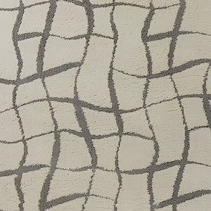 Homeroots 3' X 5' Ivory Abstract Shag Area Rug  Synthetic 375155