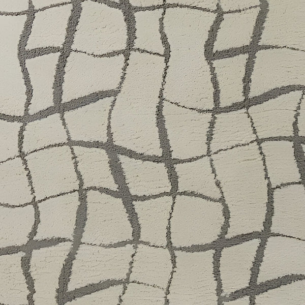 Homeroots 3' X 5' Ivory Abstract Shag Area Rug  Synthetic 375155