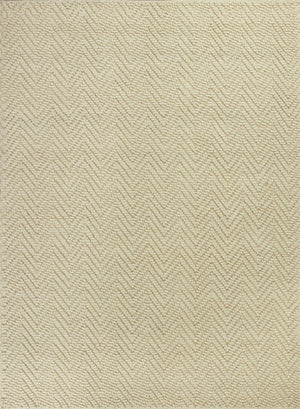 Homeroots 5' X 8' Ivory Chevron Hand Woven Area Rug  Jute 375161