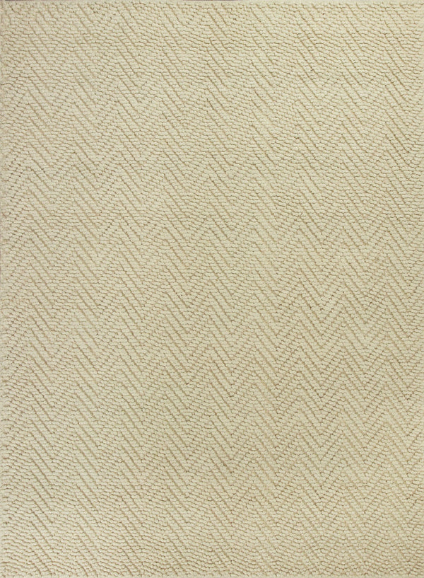 Homeroots 5' X 8' Ivory Chevron Hand Woven Area Rug  Jute 375161