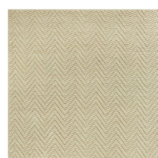 Homeroots 7' X 10' Ivory Chevron Hand Woven Area Rug  Jute 375162
