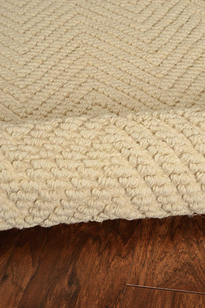 Homeroots 8' X 11' Ivory Chevron Hand Woven Area Rug  Jute 375163