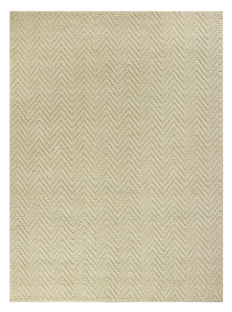 Homeroots 8' X 11' Ivory Chevron Hand Woven Area Rug  Jute 375163
