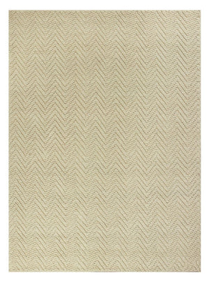 Homeroots 8' X 11' Ivory Chevron Hand Woven Area Rug  Jute 375163