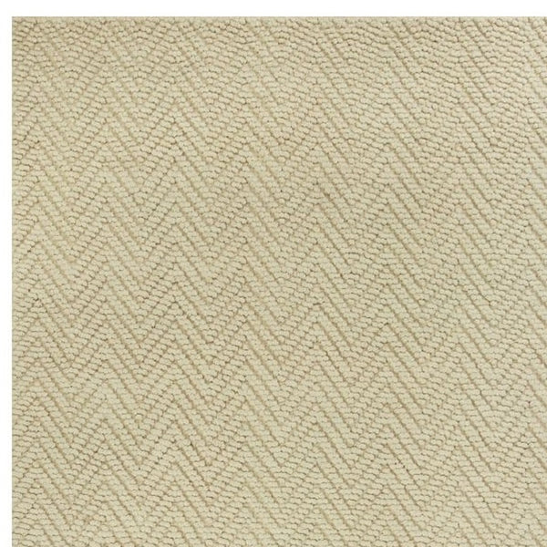 Homeroots 8' X 11' Ivory Chevron Hand Woven Area Rug  Jute 375163