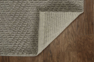 Homeroots 8' X 11' Gray Chevron Hand Woven Area Rug  Jute 375175