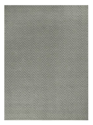 Homeroots 8' X 11' Gray Chevron Hand Woven Area Rug  Jute 375175