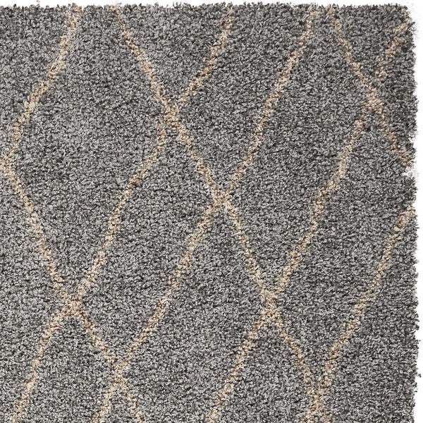 Homeroots 8' X 11' Slate Gray And Tan Abstract Shag Area Rug  Polypropylene 375190