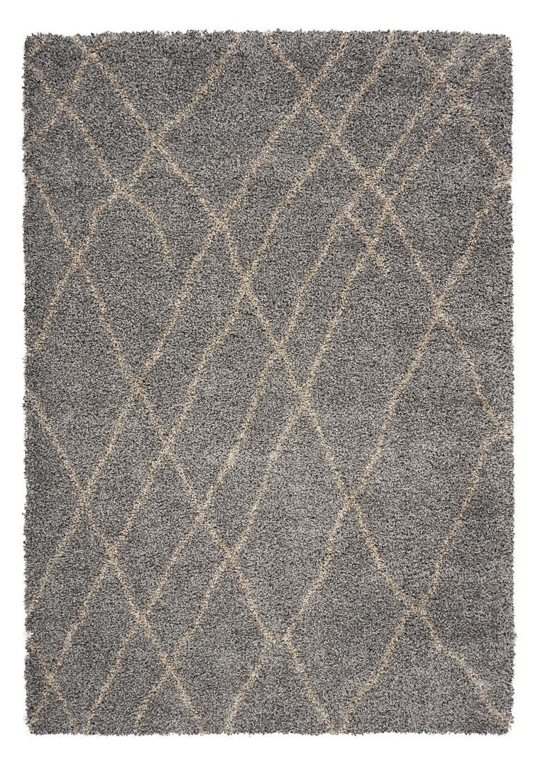 Homeroots 8' X 11' Slate Gray And Tan Abstract Shag Area Rug  Polypropylene 375190