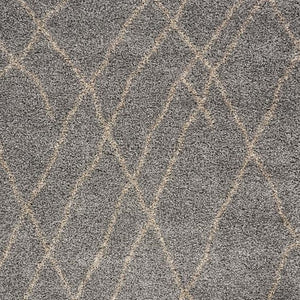 Homeroots 8' X 11' Slate Gray And Tan Abstract Shag Area Rug  Polypropylene 375190