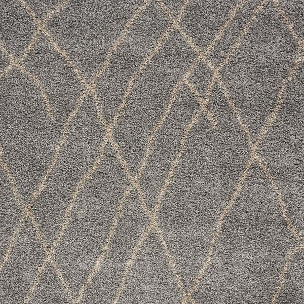 Homeroots 8' X 11' Slate Gray And Tan Abstract Shag Area Rug  Polypropylene 375190