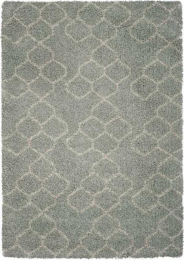 Homeroots 8' X 11' Gray And Beige Abstract Shag Area Rug Spa Polypropylene 375197