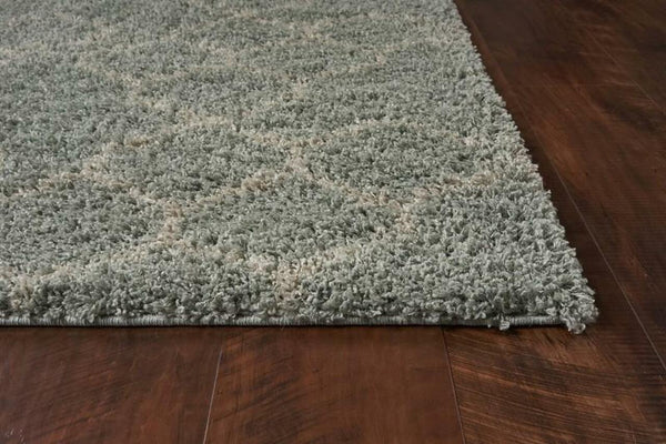 Homeroots 8' X 11' Gray And Beige Abstract Shag Area Rug Spa Polypropylene 375197