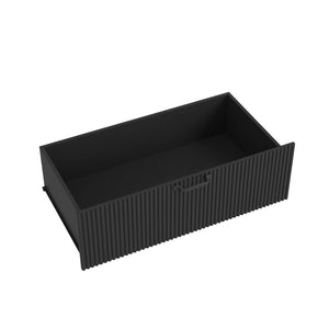 English Elm 8 Drawer Tall Chest Slim Particleboard Build Smooth Gliding Storage for Bedroom Closet Black W409S00010