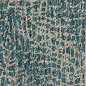 HomeRoots 5' Teal Blue Abstract Area Rug - Modern Indoor Outdoor Accent for Stylish Living Spaces & Patios 5' x 8' 375200
