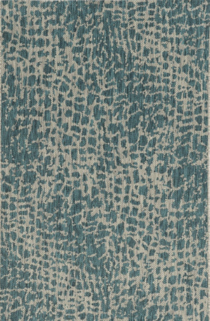 HomeRoots 5' Teal Blue Abstract Area Rug - Modern Indoor Outdoor Accent for Stylish Living Spaces & Patios 5' x 8' 375200