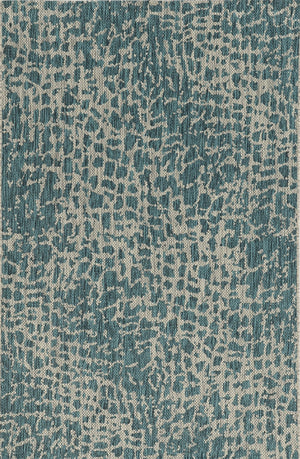 HomeRoots 5' Teal Blue Abstract Area Rug - Modern Indoor Outdoor Accent for Stylish Living Spaces & Patios 8' x 11' 375201