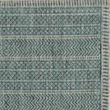 Homeroots 5' X 8' Teal Blue Southwestern Indoor Outdoor Area Rug  Polypropylene 375205