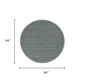 HomeRoots 5' Teal Blue Southwestern Area Rug - Durable Indoor Outdoor Design for Vibrant Spaces & Easy Care 8' Round 375207