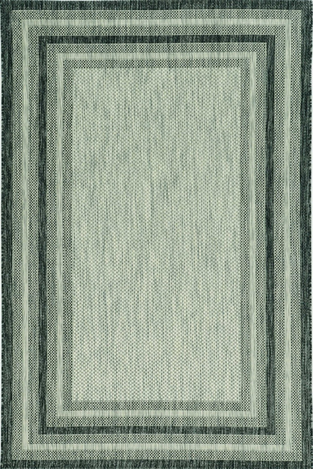 HomeRoots 5' Modern Grey Bordered Area Rug - Durable, Stylish, Machine-Woven for Indoor and Outdoor Spaces 5" x 8" 375210