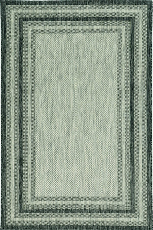Homeroots 5' X 8'  Grey Bordered Area Rug  Polypropylene 375210