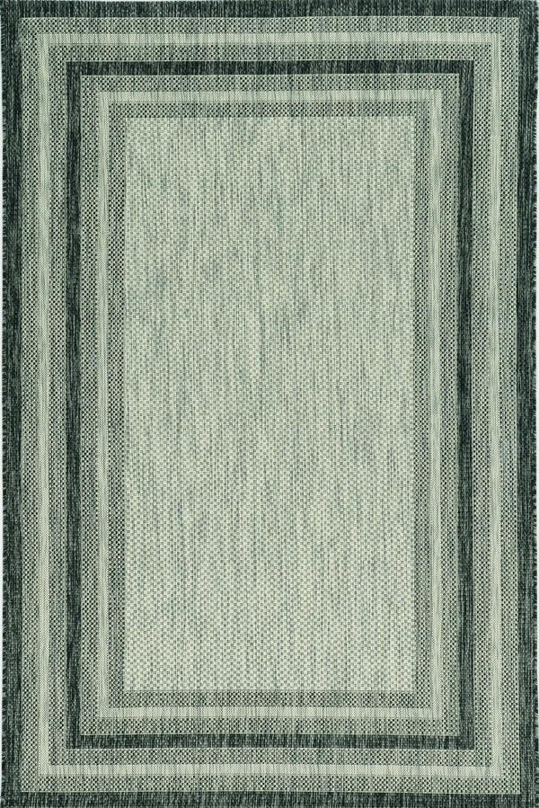 Homeroots 5' X 8'  Grey Bordered Area Rug  Polypropylene 375210