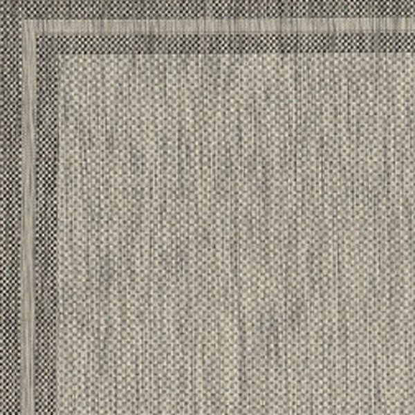 HomeRoots 8' Gray Striped Indoor Outdoor Area Rug - Stylish, Durable, and Versatile for Any Space or Occasion 8' x 11' 375211